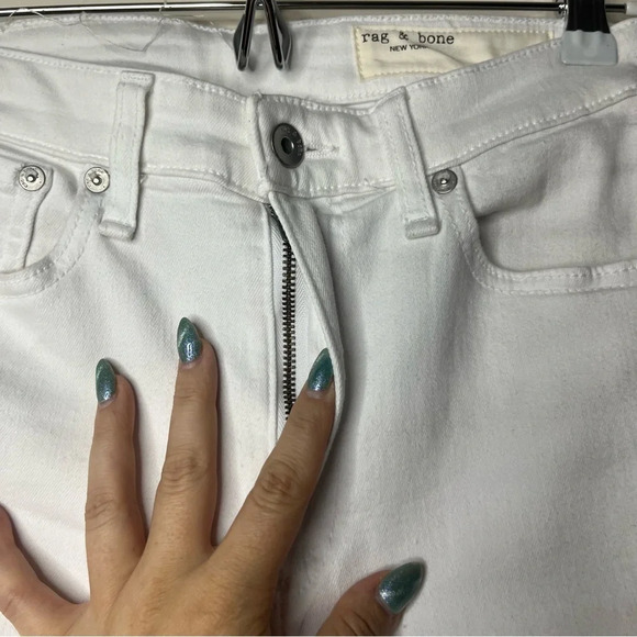 RAG & BONE Nina High Rise Ankle Skinny White Jeans - Picture 6 of 13